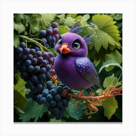 Purple Bird Canvas Print