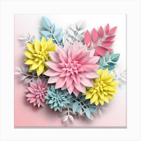 Paper Flowers Canvas Print