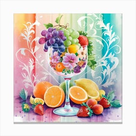 Still Life In Kitchen Water Color Canvas Print