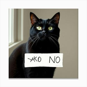 Asm Black Cat Says No 368b850b 86be 4b38 B1b3 53767f72c695 Canvas Print