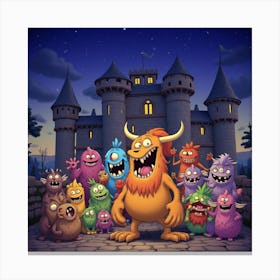 Monsters In The Castle 3 Canvas Print