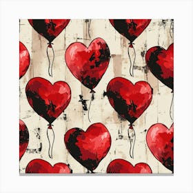 Heart Balloons Canvas Print