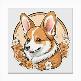 Corgi dog 1 Canvas Print