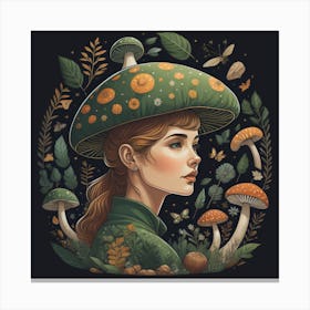 Mushroom Girl 3 Canvas Print