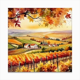 Autumn Vineyards 11 Canvas Print