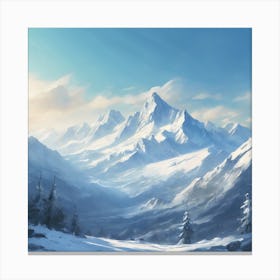 Snowy Mountains 3 Canvas Print