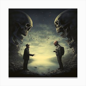 Two Skulls Canvas Print