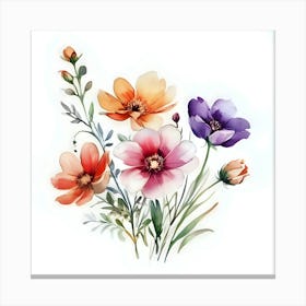 Watercolor Flowers V.4 Canvas Print