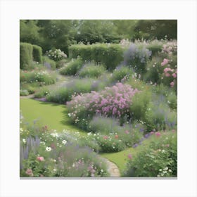 The beauty of the English Country Garden Canvas Print