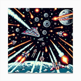8-bit space battle 1 Canvas Print