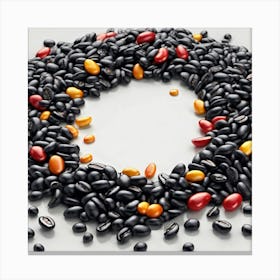 Black Bean Wreath Canvas Print