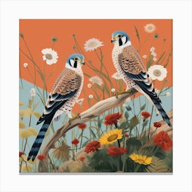 Bird In Nature American Kestrel 4 Canvas Print