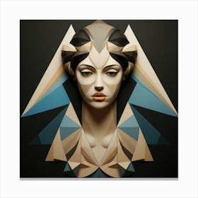 Geometric Greek Woman 02 Canvas Print