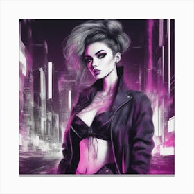 Cyberpunk Girl Canvas Print