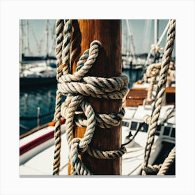 Rope On A Boat Canvas Print