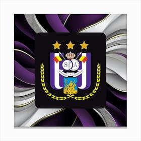 R.S.C. Anderlecht Logo Wall Art 18 Canvas Print