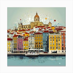 Lisbon Cityscape Canvas Print