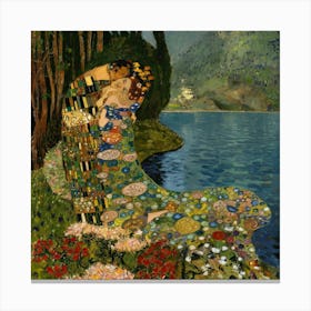 On Lake Attersee, Gustav Klimt 26 Canvas Print