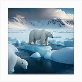 Dreamshaper V7 An Arctic Wilderness Where Polar Bears Roam Acr 0 Canvas Print