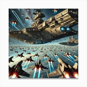 Fighter Craft Tharsis Class Carrier Canvas Print