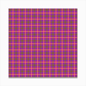 Purple And Pink Checkered Pattern Canvas Print