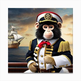 Monkey Sailor Canvas Print