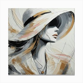 Woman In A Hat 9 Canvas Print