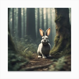 Rabbit In The Forest 50 Canvas Print