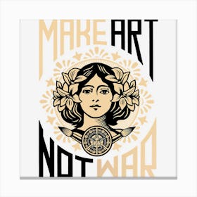 Trending Make Art Not War Symbol Canvas Print