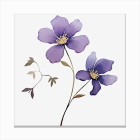 Purple Flowers Canvas Print