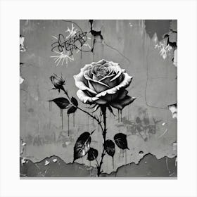 Graffiti Rose 3 Canvas Print