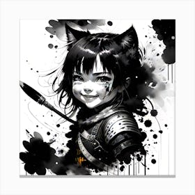 Samurai Girl Canvas Print