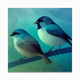Firefly A Modern Illustration Of 2 Beautiful Sparrows Together In Neutral Colors Of Taupe, Gray, Tan 2023 11 23t013132 Canvas Print
