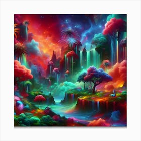 Psychedelic Landscape Canvas Print