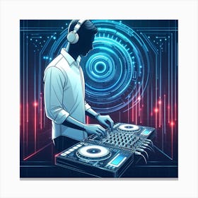 Dj 2D Canvas Print