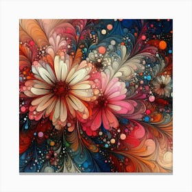 Abstract Flower Painting 13 Canvas Print