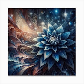 Blue dahlia 3 Canvas Print