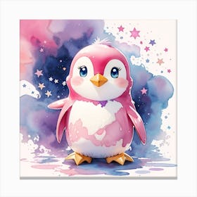 Pink Penguin Canvas Print