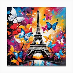 Butterflies In Paris 12 Canvas Print