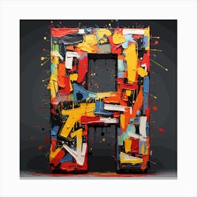 Letter H 4 Canvas Print