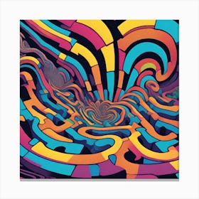 Psychedelic Maze 1 Canvas Print