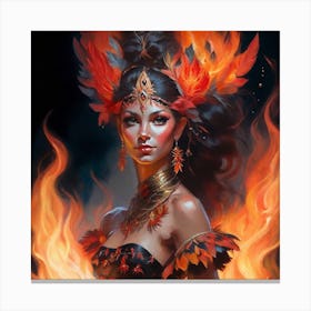 Fiery Woman Canvas Print