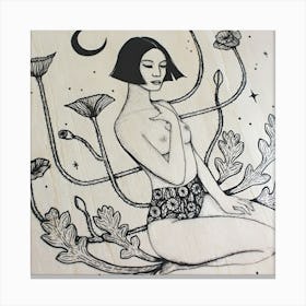 Sex And Flowers Canvas Print