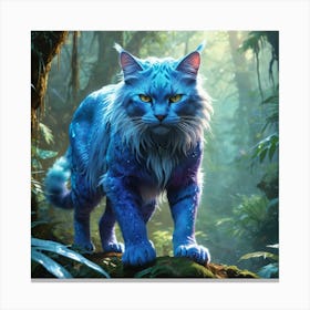 Jungle Frost Prowler Cat 2 Canvas Print