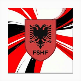 Albania National Football Team Logo Wall Art 9 Canvas Print