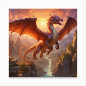 Dragon In Flight Canvas Print