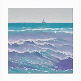 Sailboat In The Ocean Canvas Print