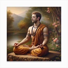 Buddha In Meditation Canvas Print