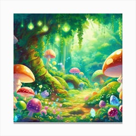 Mushroom Forest Canvas Print