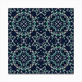 Set of geometric pattern with colored squares 1 Canvas Print